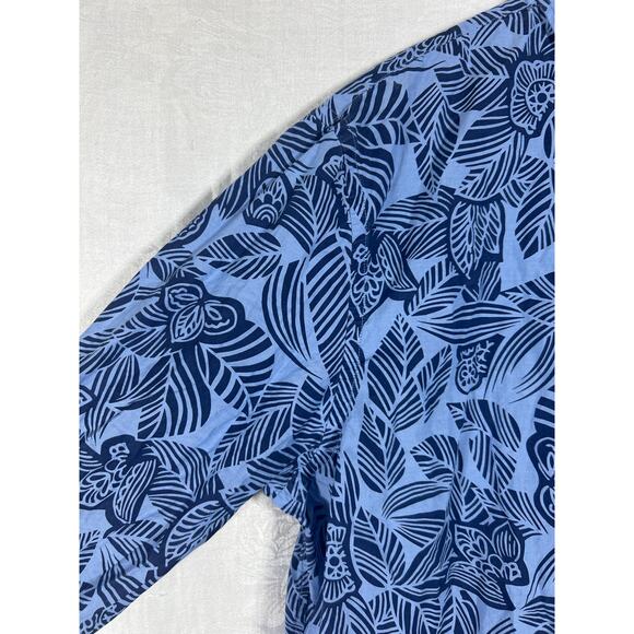 Bonobos Button Up XL Blue Tropical Palm Print Long Sleeve Standard Fit - Picture 4 of 12